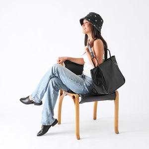 Cartera Tote Beren Ecocuero Negro Humana