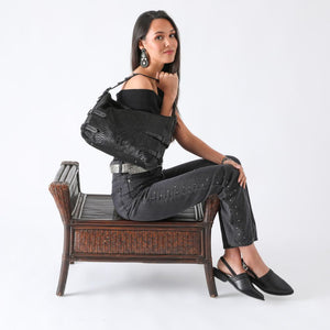 Cartera Hombro Carli Ecocuero Negro Humana