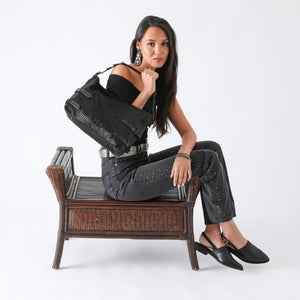 Cartera Hombro Carli Ecocuero Negro Humana