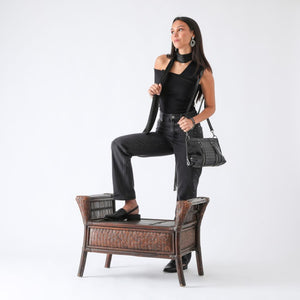 Cartera Bandolera Ecocuero Ceci Negro Humana