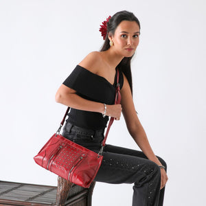 Cartera Bandolera Ecocuero Ceci Rojo Humana