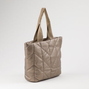 Cartera Tote Boni Ecocuero bronce Humana