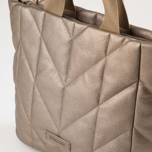 Cartera Tote Boni Ecocuero bronce Humana