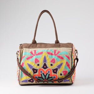 Bolso Afra Bordado multicolor Viaje Humana
