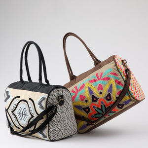 Bolso Agata Bordado beige Viaje Humana