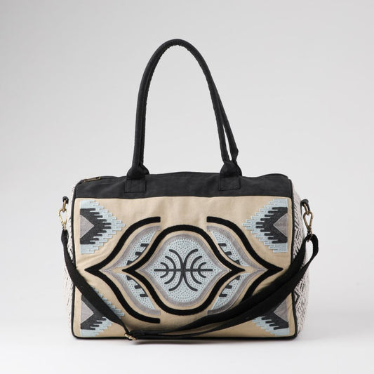 Bolso Agata Bordado beige Viaje Humana