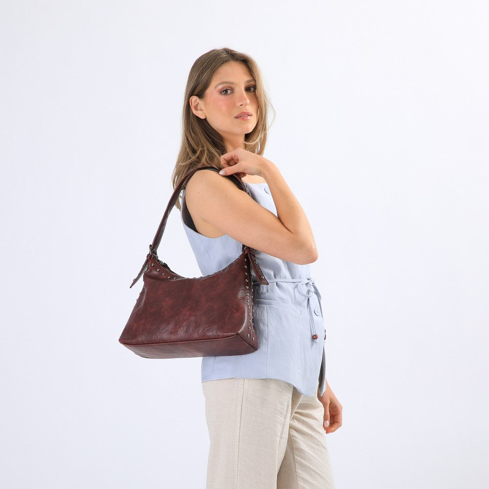 Cartera Hombro Rita Burgundy Humana