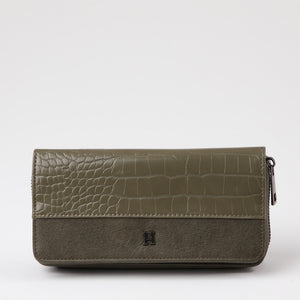 Billetera Grande Moiras Verde Humana