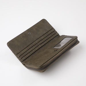 Billetera Grande Moiras Verde Humana