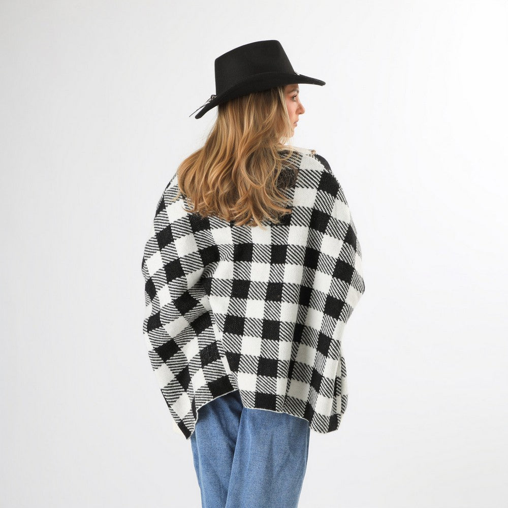 Poncho Square White Humana