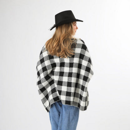 Poncho Square White Humana