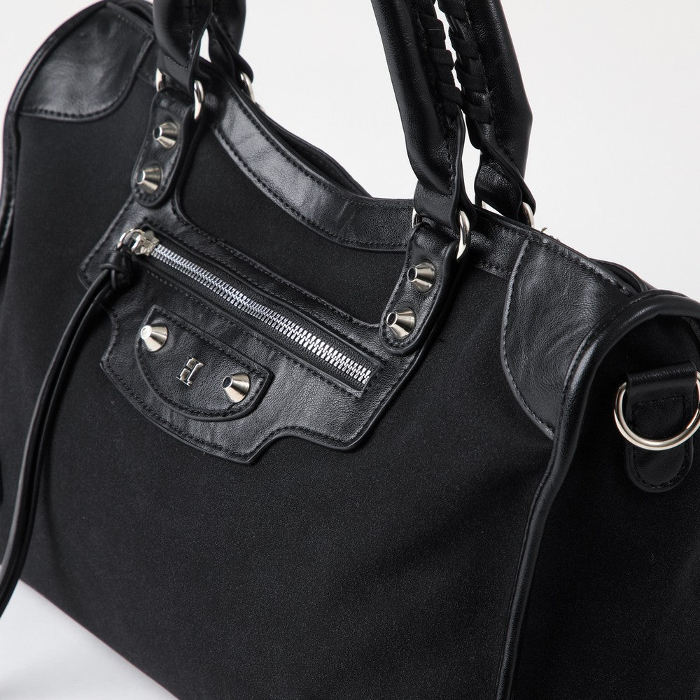Cartera Hombro Coco Suede Black Humana