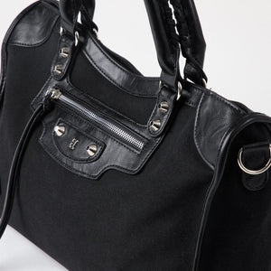 Cartera Hombro Coco Suede Black Humana