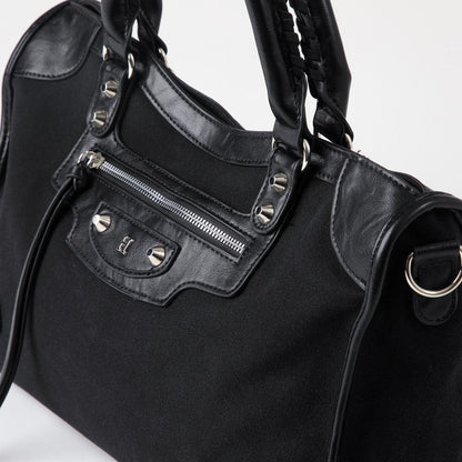 Cartera Hombro Coco Suede Black Humana