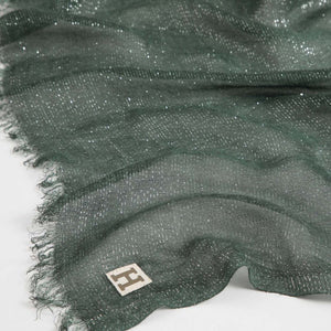 Pañuelo Liso Homer Lurex Verde Humana