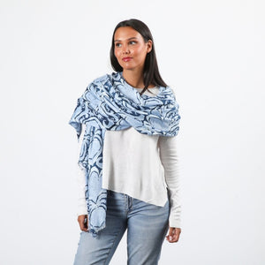 Pañuelo Estampado Gisela Azul Humana