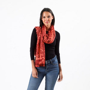 Pañuelo Estampado Denna Rojo Humana
