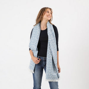 Pañuelo Jacquard Harper Azul Humana