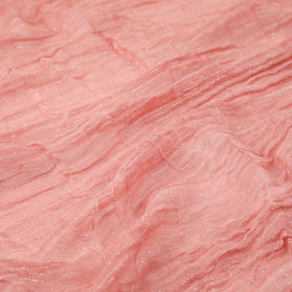 Pañuelo Liso Peach Rosado Plisado Humana