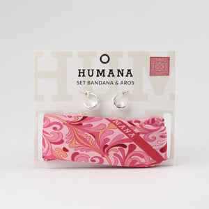 Bandana Set Aros Naim Rosado Humana