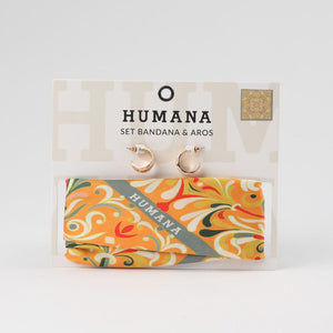 Bandana Set Aros Onel Naranja Humana
