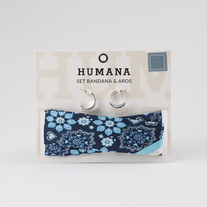 Bandana Set Aros Oscar Azul Humana