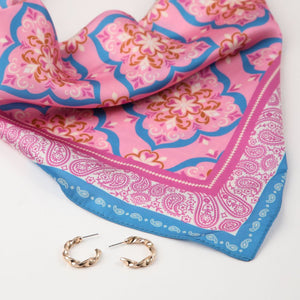 Bandana Set Aros Frany Rosado Humana