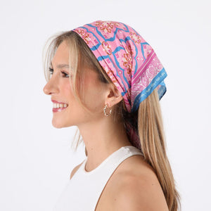 Bandana Set Aros Frany Rosado Humana