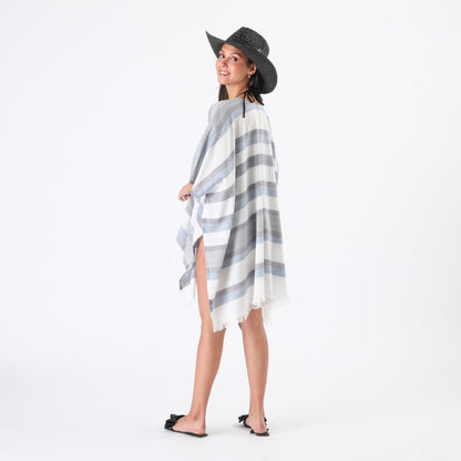 Kimono Dessert Lineas Azul Humana