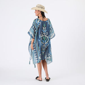 Kimono Closed Ikat Azul Humana