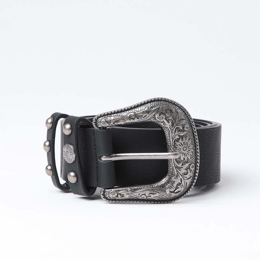 Cinturón Invierno Basic Silver Negro Humana