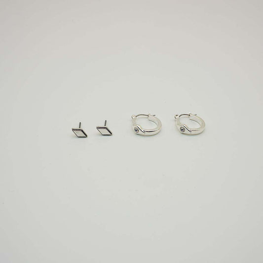 Aros Set Clau Plateado Tatienne