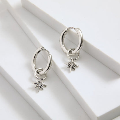Aros Argollas Olga Plateado I-D