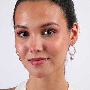 Aros Argolla Esfera Plateado Humana