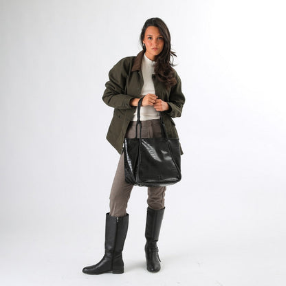 Cartera Tote Astra Negro Humana