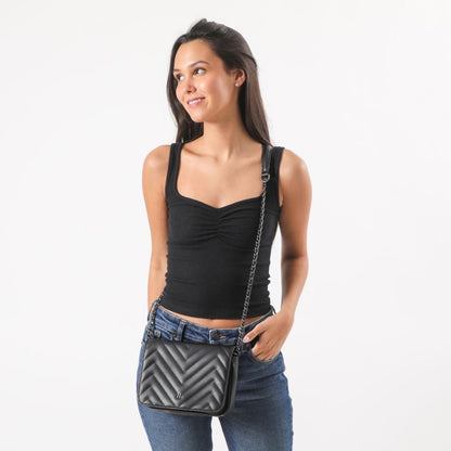 Cartera Cruzada Salamanca Negra Humana