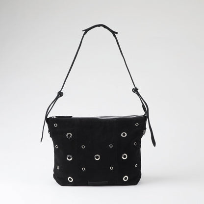 Cartera Cruzada Angie Black Suede Humana