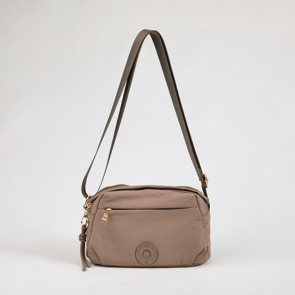 Cartera Cruzada Cuasia Taupe I-D