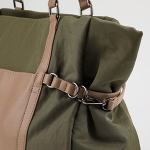 Cartera Tote Cora Nylon Verde Humana