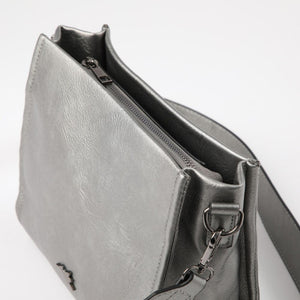 Cartera Bandolera Fitzroy Ecocuero plateado Tatienne