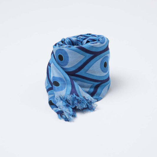 Pañuelo Estampado Blago Celeste i-D