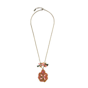 Collar Largo Hortensia Naranjo Humana