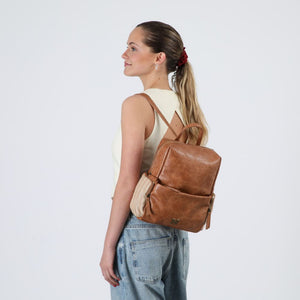 Mochila Anisa Ecocuero Camel Humana