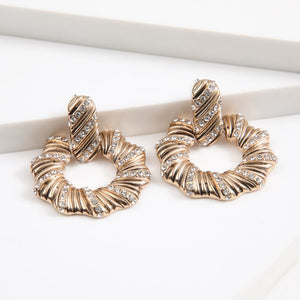 Aros Mediano Christams Dorado Fiesta Humana