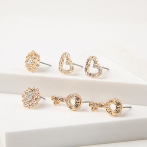 Aros Set Vacay Charms 1 Dorado i-D