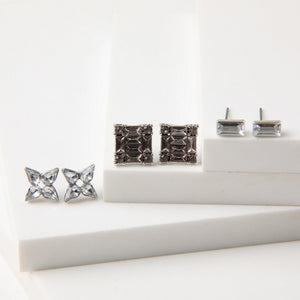 Set De Aros Itzel Plateado Humana