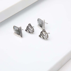 Set Aros Arce Plateados Humana