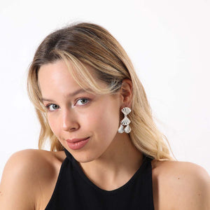 Aros Largo Lobelia Plateado Humana