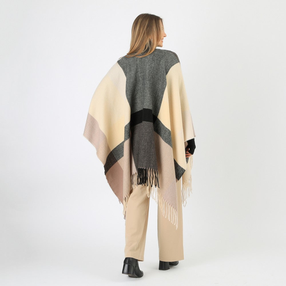 Poncho Puka Beige Tatienne