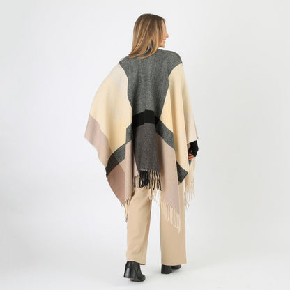 Poncho Puka Beige Tatienne